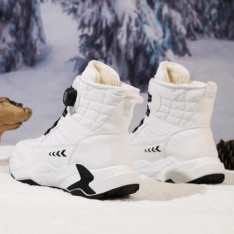 أحذية رجالية عالية الجودة من القطن الدافئ القطيفة شتاء جديد غير قابل للانزلاق في الهواء الطلق أحذية الثلوج غير الرسمية موضة جوكر أحذية العمل الشبابية أحذية قطنية #2