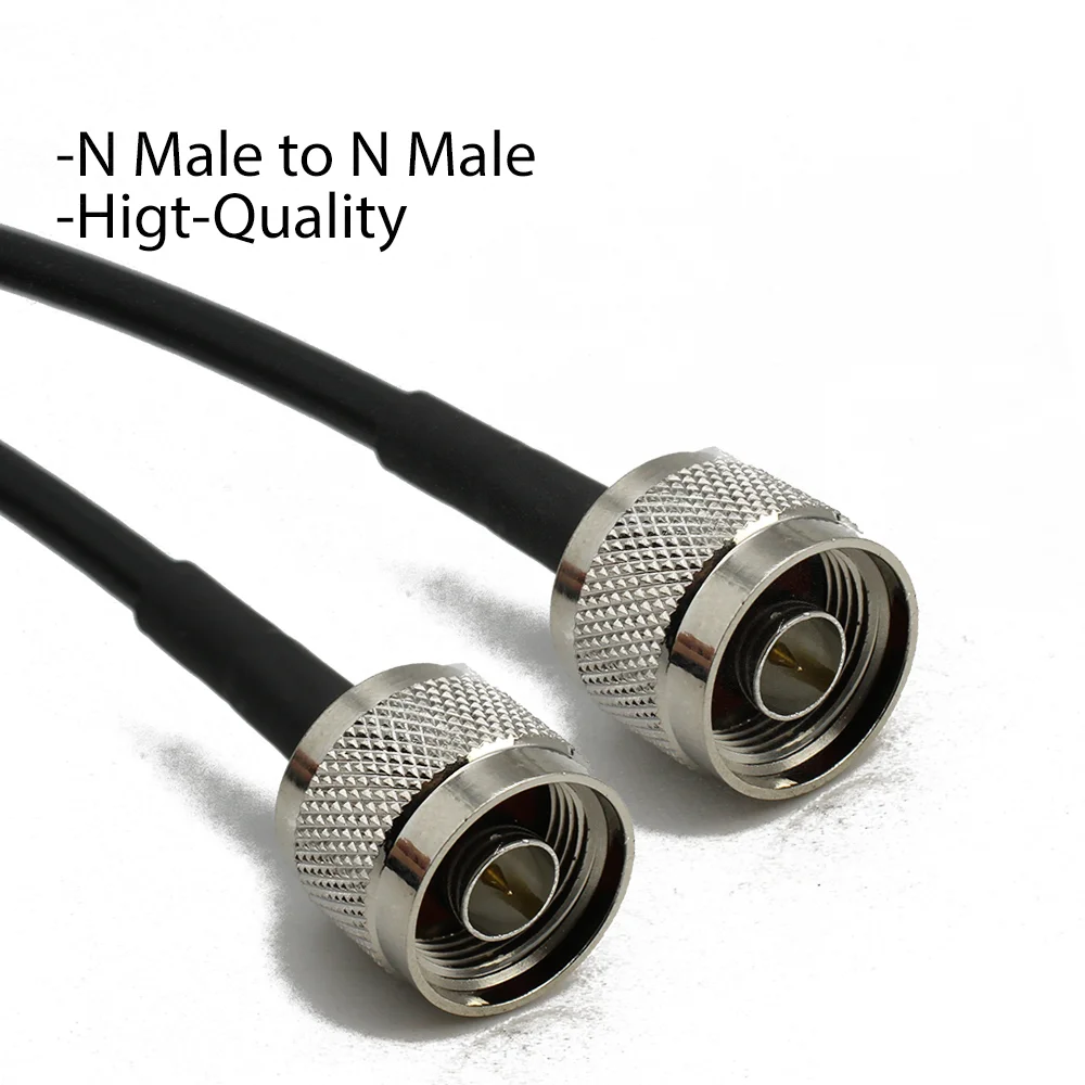 RG58 L16 N ذكر إلى N ذكر موصل ضفيرة كابل RF الكابلات المحورية كابل قافز N نوع تجعيد التسليم السريع #2