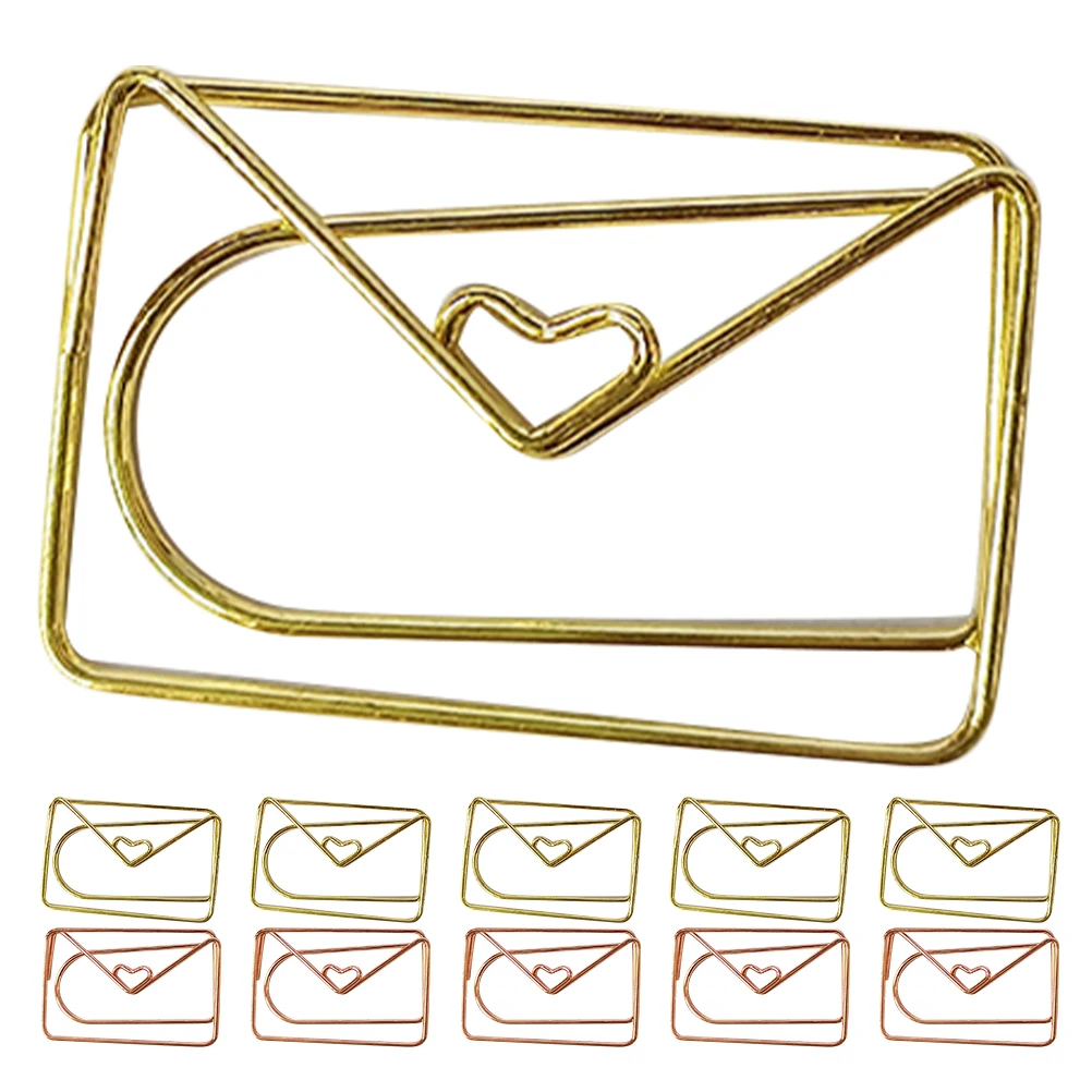 

20 Pcs Envelope Paper Clips Cute Cartoon Metal Office Supplies Assorted Colors Document ganizer Mini Pins Novelty School