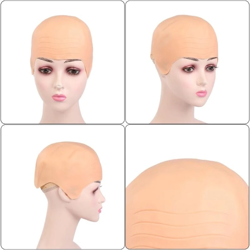 Vinyls Bald Caps Fake Head Skin Halloween Cosplay Costume accessoires chauve chapeau pour adultes enfants Caps perruque
