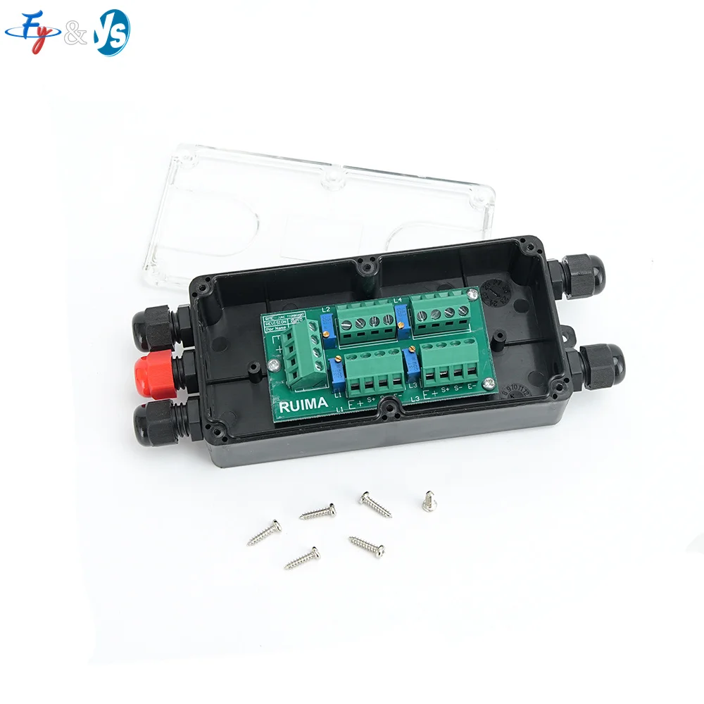 4 In 1 Out Load Cell Junction Box High Precision 4-channel Summing Box for Small Floor Scale Weighing Sensor Connection
