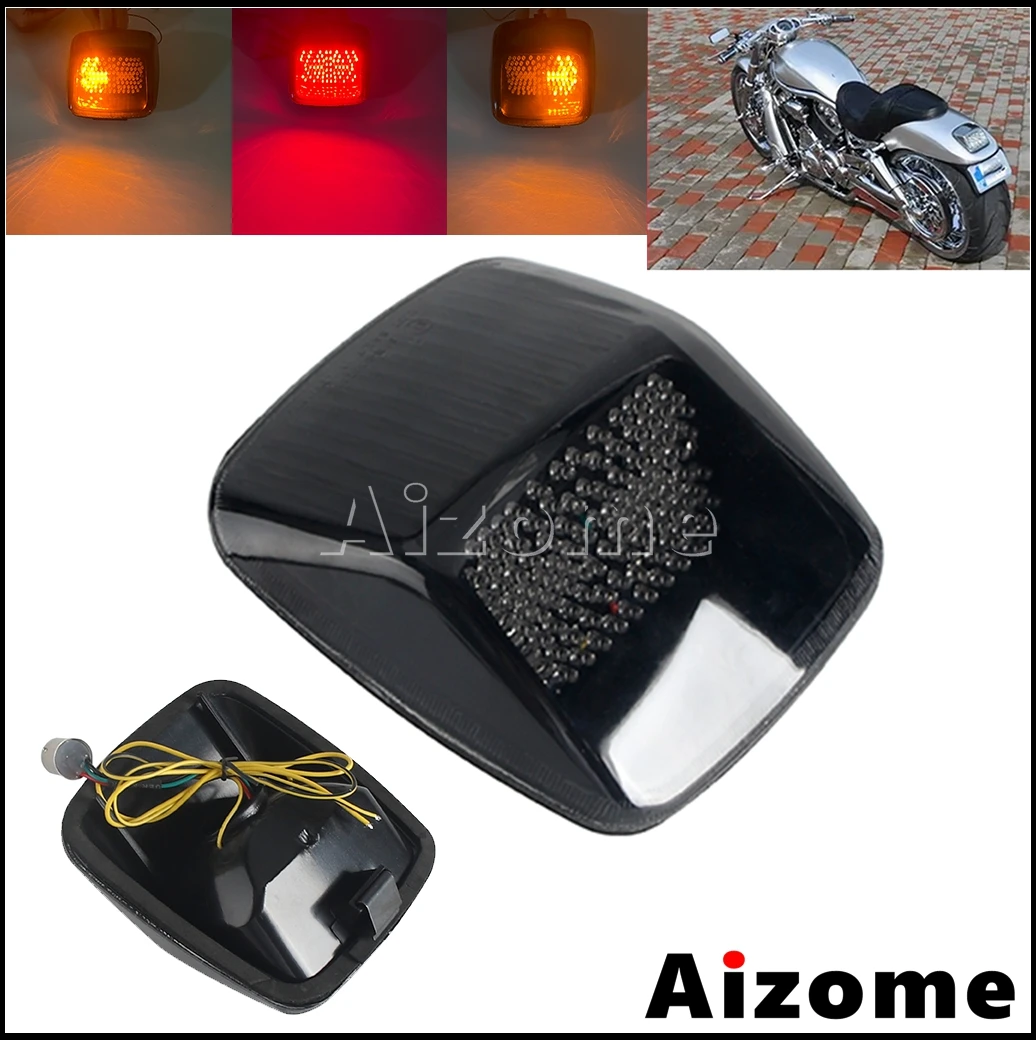 

E11 Motorcycle LED Tail Light Brake Stop Light For Harley Deuce All Years V-ROD 2002-2011 Integrated Turn Signals Rear Light