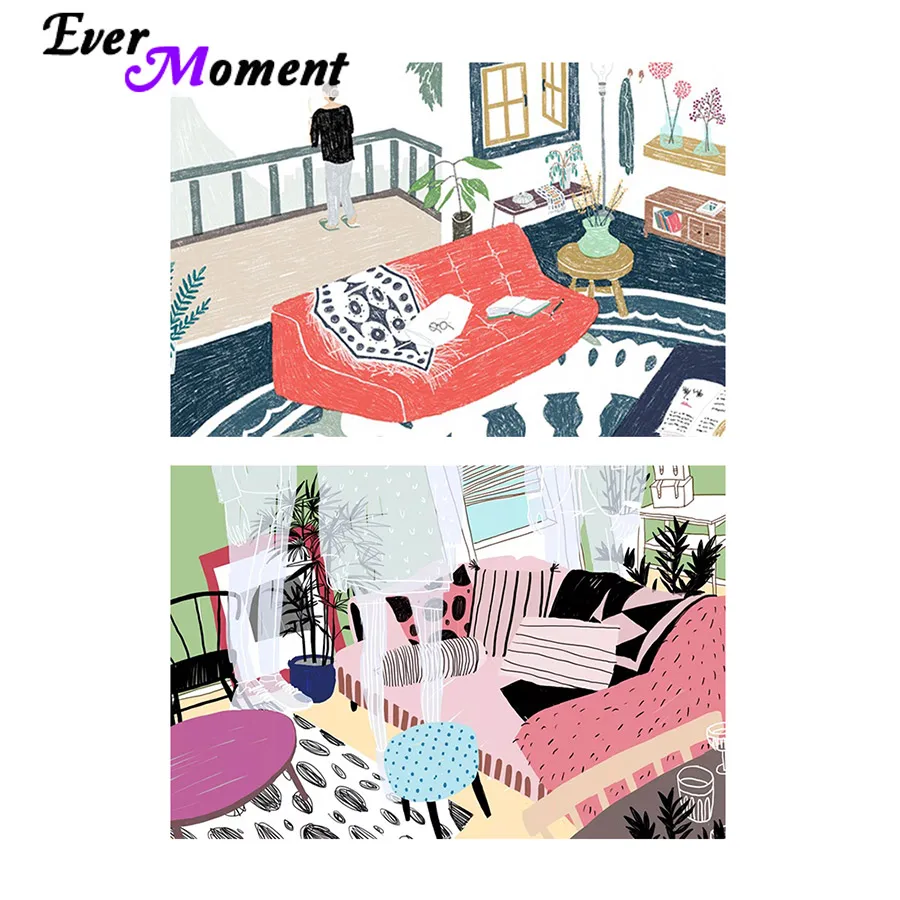 

Ever Moment Diamond Painting Art Cartoon Full Square Drill Embroidery DIY Handmade Mosaic Cross Stitch Home Decoraction ASF2104