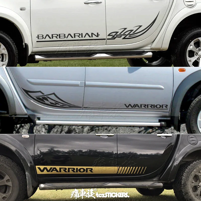 New car sticker for Mitsubishi pickup L200 Barbarian WARROR body decoration modification Vinyl Film Decor Accessories