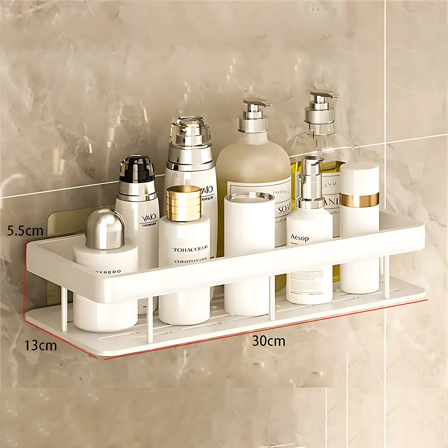 Bathroom Shelves Bathroom Accessories Organizers Wall-mounted Storage Brackets Metal Shelves Without Punching Holes Shelves