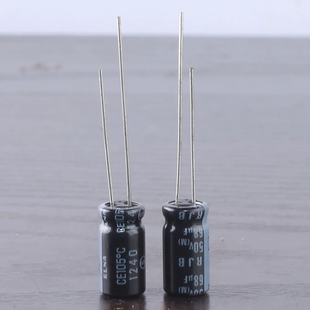 20pcs ELNA RJB 50v 68uf 6x11mm electrolytic capacitor 105℃