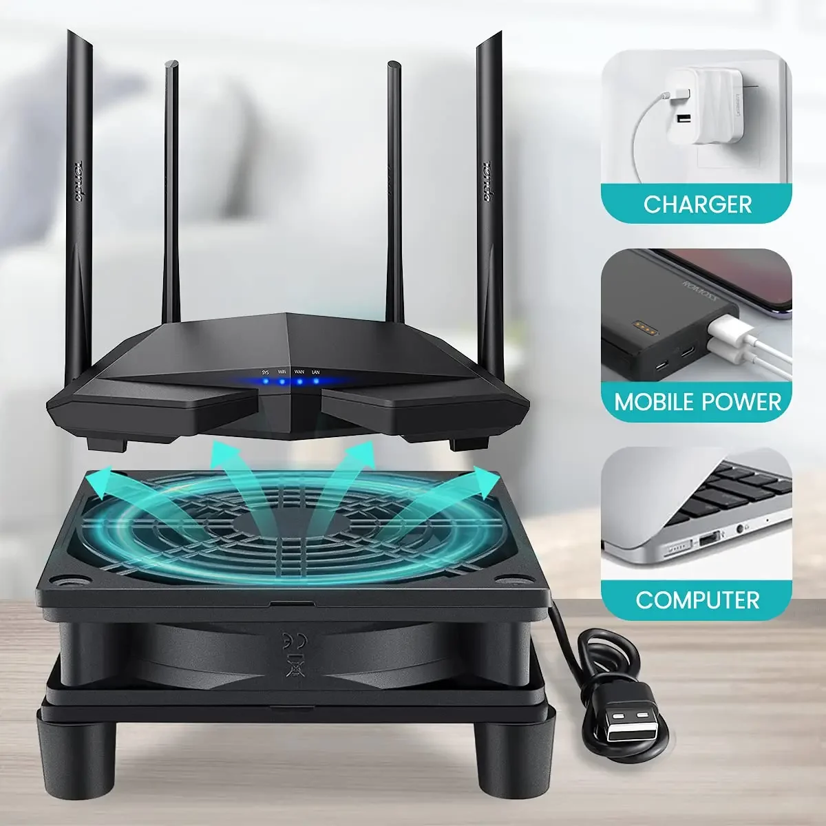 Braket Kipas Pendingin Router - Phone Accessories On Top ulasan dan harga