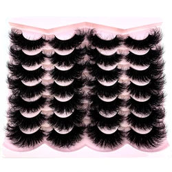 New Super thick eyelashes 25mm Mink Eyelashes Fluffy Lashes Dramatic Messy Long False Eyelashes Makeup Wholesale 3d mink lashes