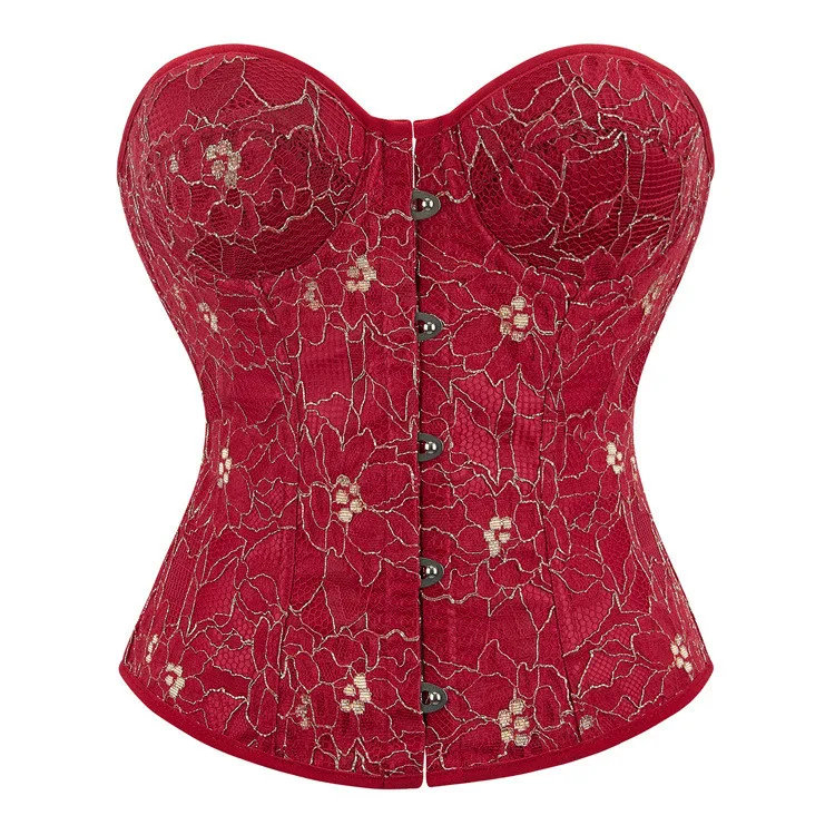 Women Gothic Underbust Corset Waist Trainer Slimming Bustiers Lingerie Shapewear Bones Basques Body Shaper