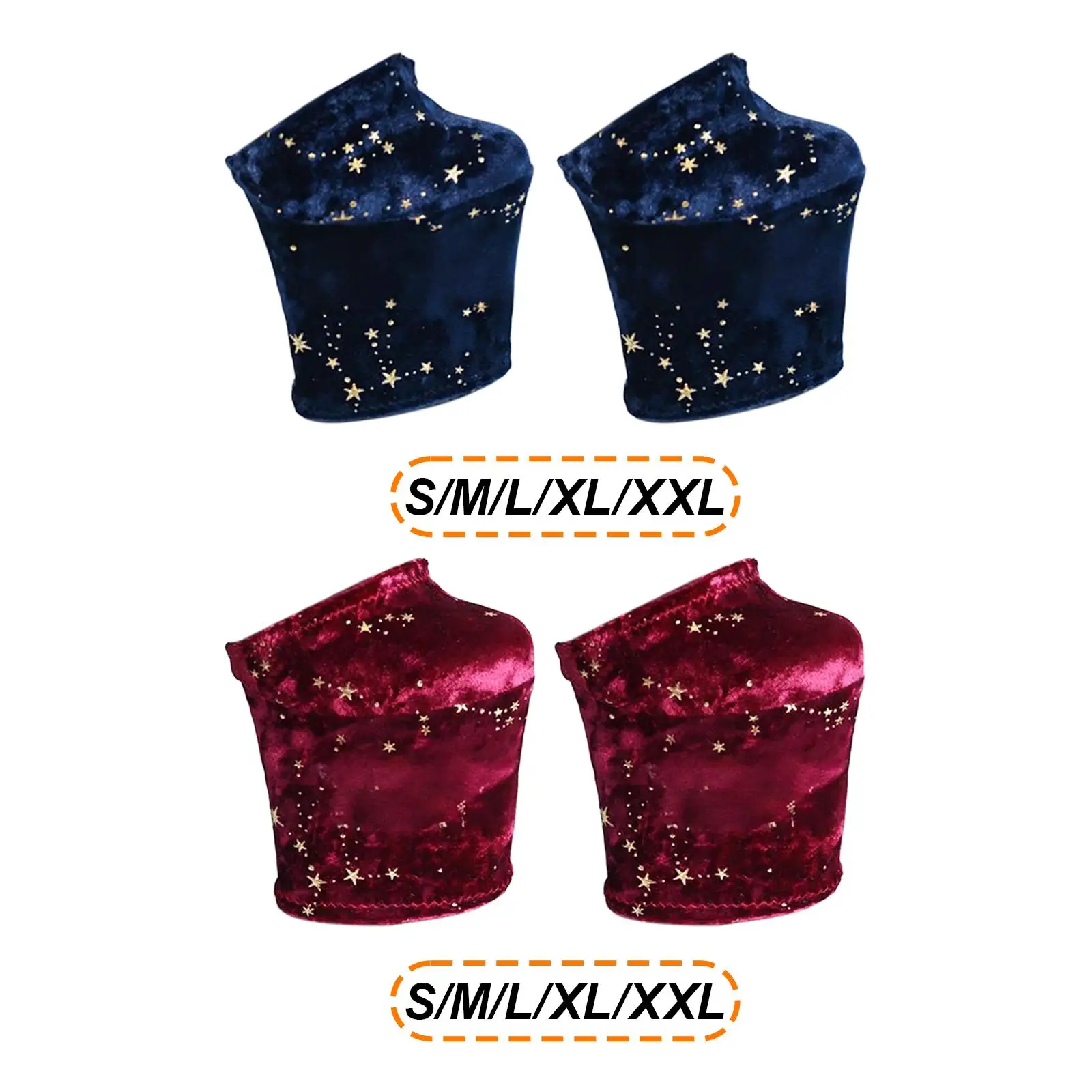 Protectores de Zapatos para Pole Dance, Tela de Terciopelo Antideslizante con Elegante Diseño de Estrellas, Cubre Zapatos para Bailarinas, Calcetines para Calzado, Protector de Tacones Altos