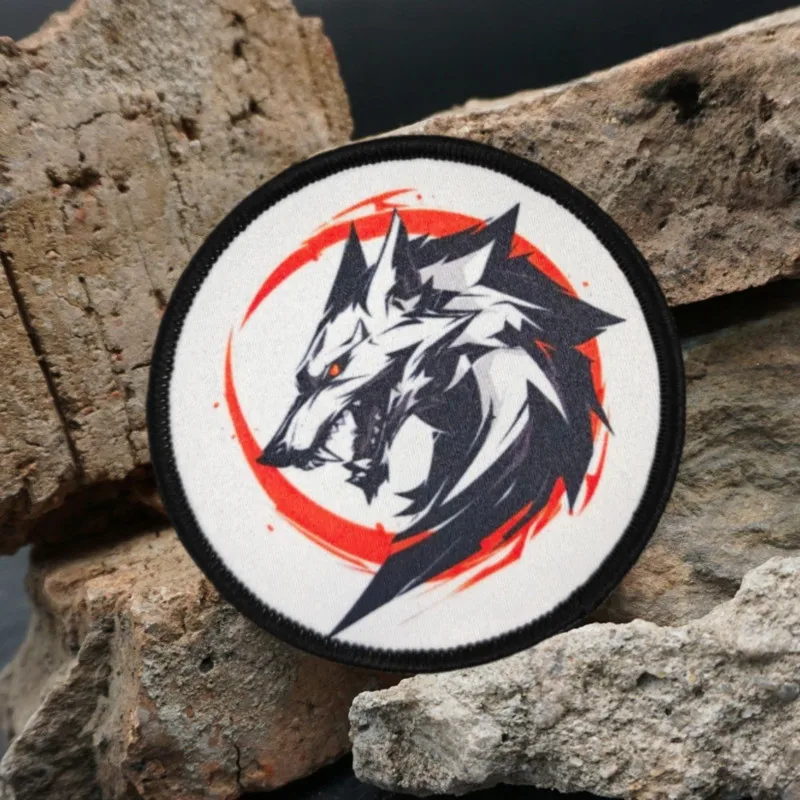 2026 Neuer Wolf King Taktischer Aufnäher, militärisches Moralabzeichen, Armband, für Kleidung, Hüte, Rucksäcke, taktische Ausrüstung