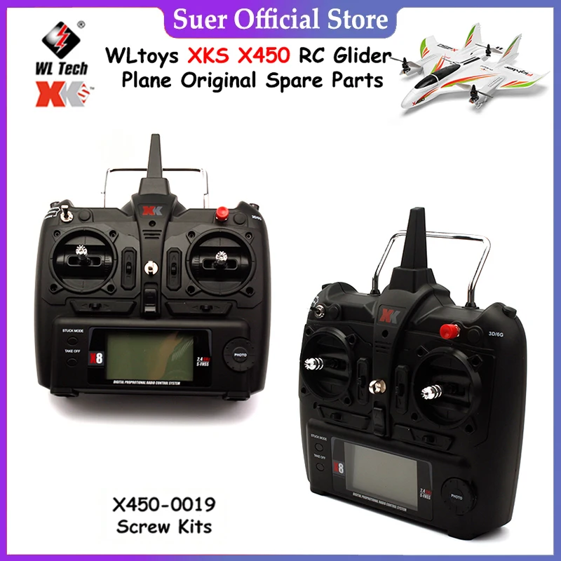 

WLtoys XK X450 RC Glider Plane Spare Parts X450-0024 Original Remote Controller 2.4G Accessories