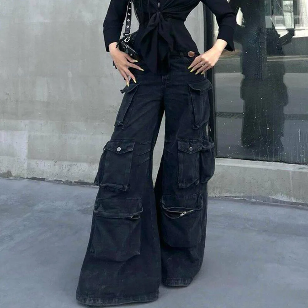 2026 Winter Unisex Solid-Color Straight-Leg Jeans American Vintage Fashion Trend High Street Casual Loose Neutral Bottoms