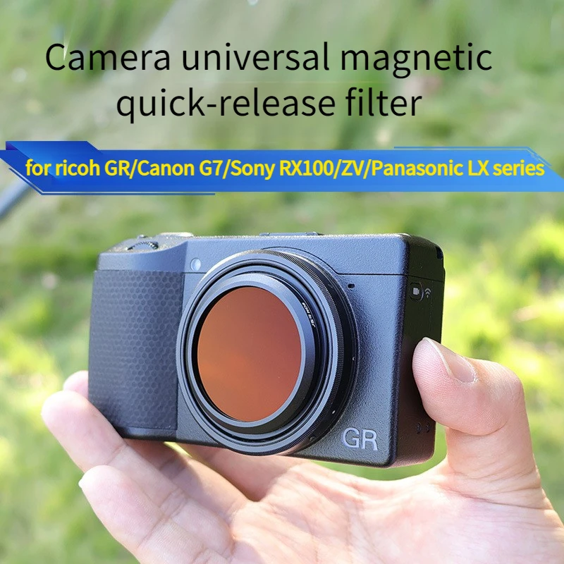 Para ricoh gr3x conjunto de filtro magnético para panasonic lx10 ricoh gr23 para canon g7x3g7x2 para sony ZV-1 polarizador