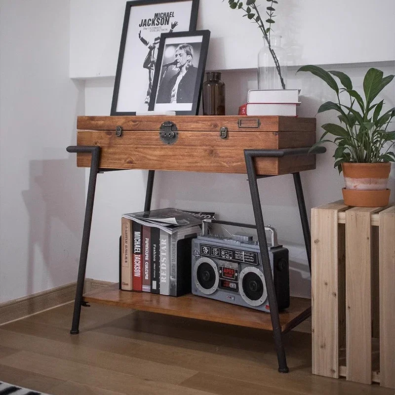 

American Elegant Console Tables Vintage Universal Mid Century Storage Console Tables Simple Classic Meuble Salon Furniture