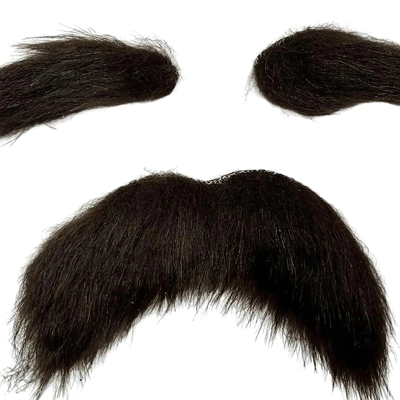 Eyebrows Kits Cosplay Props Decoration Fake Mustache Set Facial Hair For Club Activities Masquerade Costume Party Halloween Male image 6