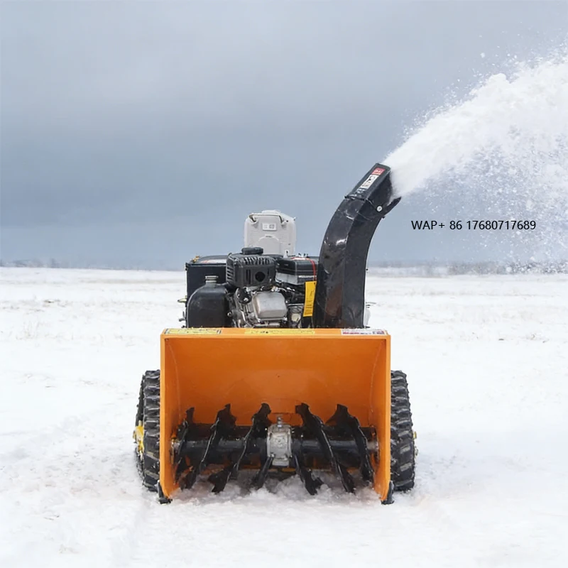 Powerful 15HP Tracked Gas Snow Blower, Multifunctional Walk-Behind Snow Thrower for Residential & Commercial Winter Snow Removal