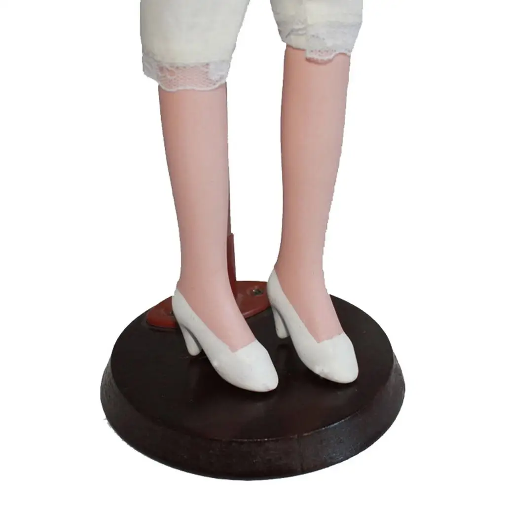 Porcelain Doll Figurines 40cm Victorian Female Collectible Doll in Purple Dress for Kids Dolls Gift and Display - view 3