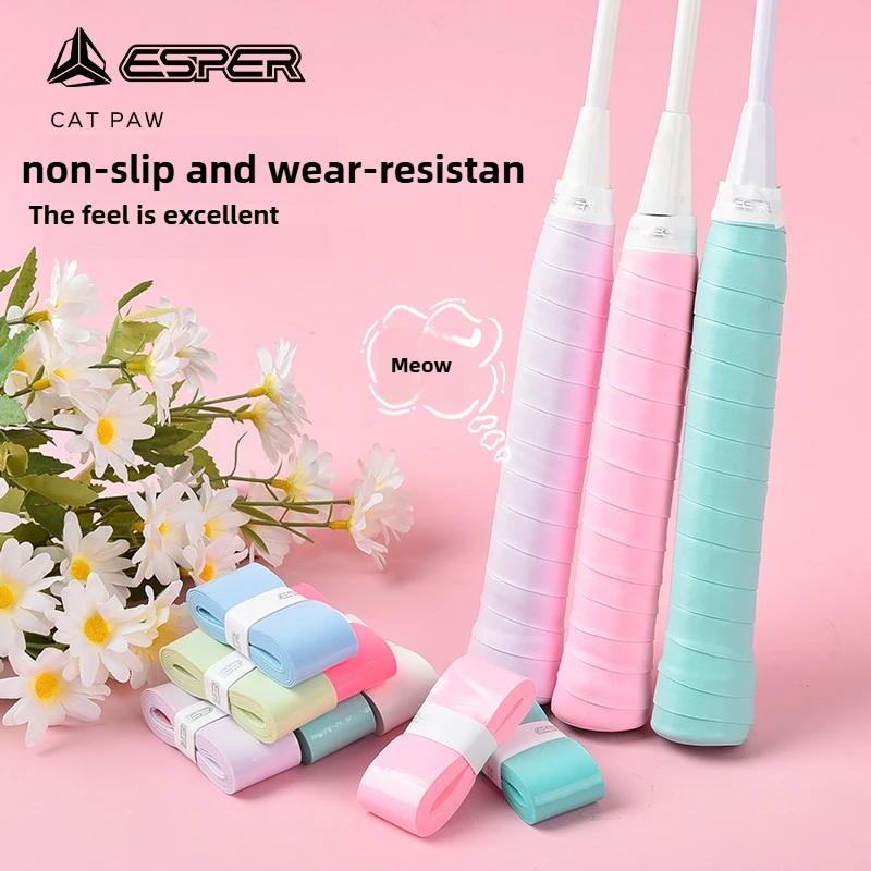 

Ракетка для бадминтона ESPER с кошачьим когтем, супермягкий впитывающий пот ремень, нескользящий, удобный амортизирующий и воздухопроницаемый