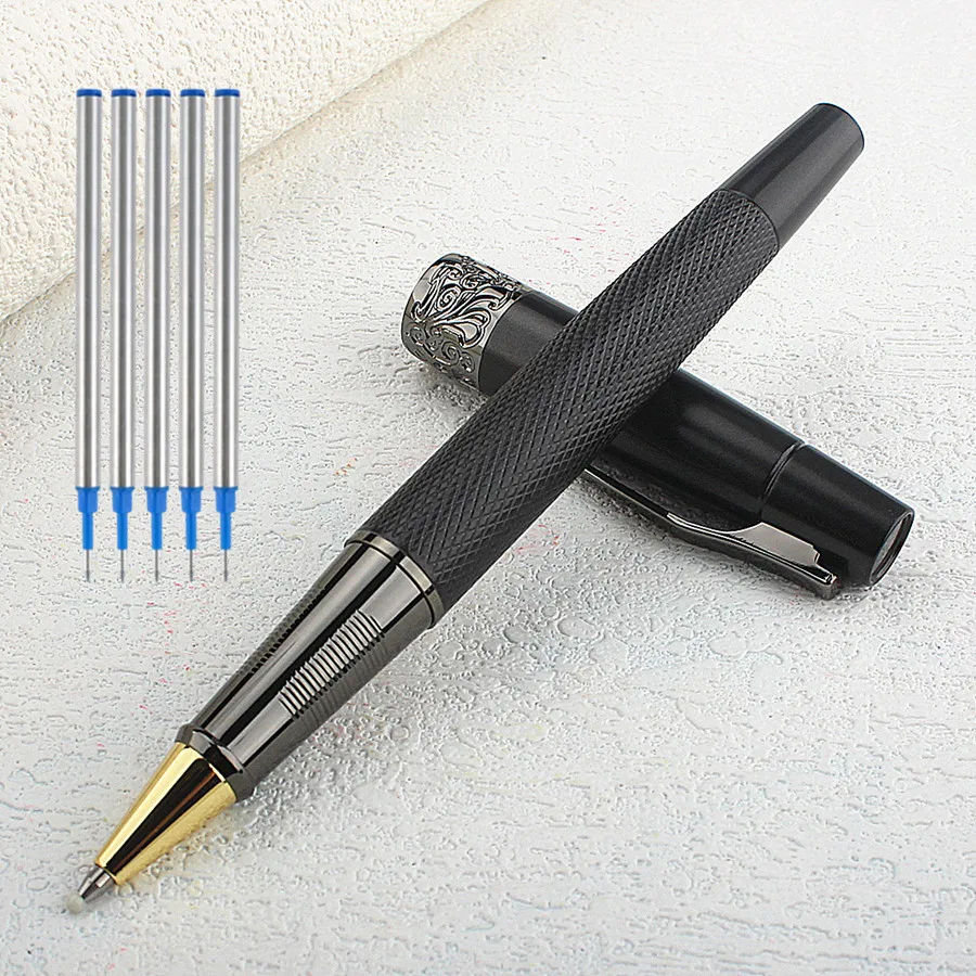 Luxury Metal 2043 Forest Roller Pen Signature Pen Beautiful Tree Texture Smooth 0.5mm Point Writing Gift Pen for Business Home