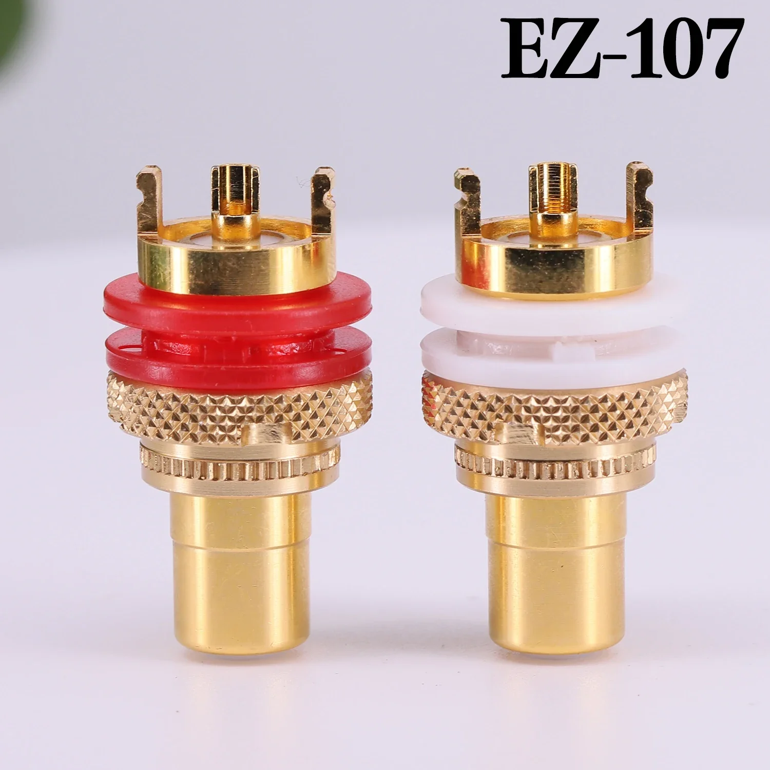 for EIZZ EZ-107 Gold Plated Brass Audio Terminal Jack Panel Mount RCA Lotus Head Welding Female Socket Connector
