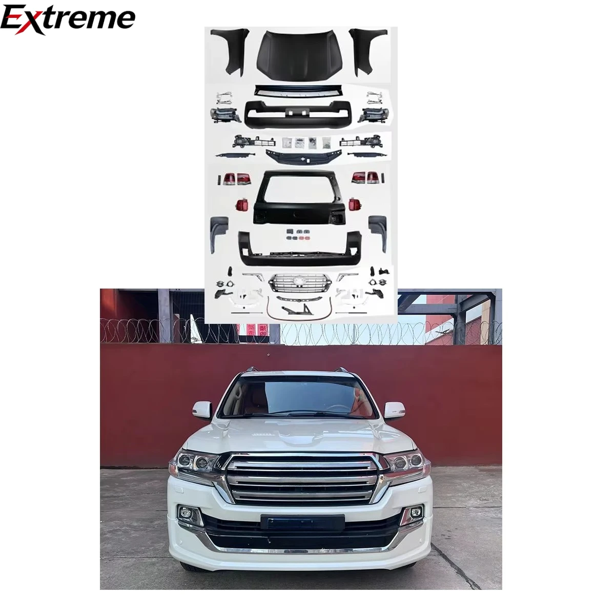 Car Facelift Bodykit Car Modification Parts Body Kit for Toyota Land Cruiser LC200 2008-2015 Upgrade to 2016 2016-2021