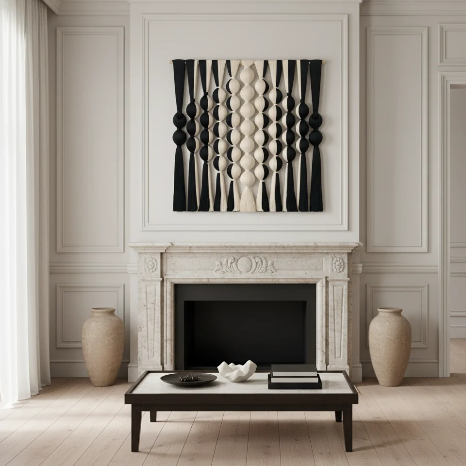 Modern Woven Tapestry Sphericity Ball Bubble Macrame Wall Art Hanging Living Room Art Wall Decorations for Home Luxury