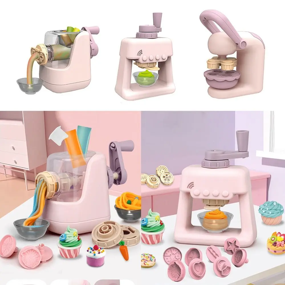 مجموعة قوالب الطين متعددة الألوان DIY الملحقات آلة المعكرونة محاكاة المطبخ آلة الآيس كريم البلاستيكية لعب لعبة المنزل #3