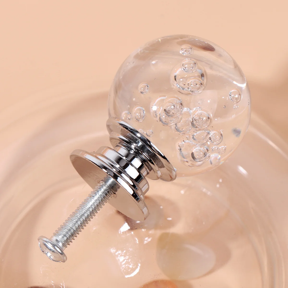 

4 Set Cabinet Door Knobs Round Kitchen Handles Small Drawer Single Hole Pull Stylish Pulls