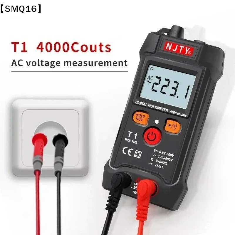 Smart Mini Digital Multimeter Tester RMS 4000 Counter Automatic Range Test Voltage Continuity Resistance NCV Household【SMQ】
