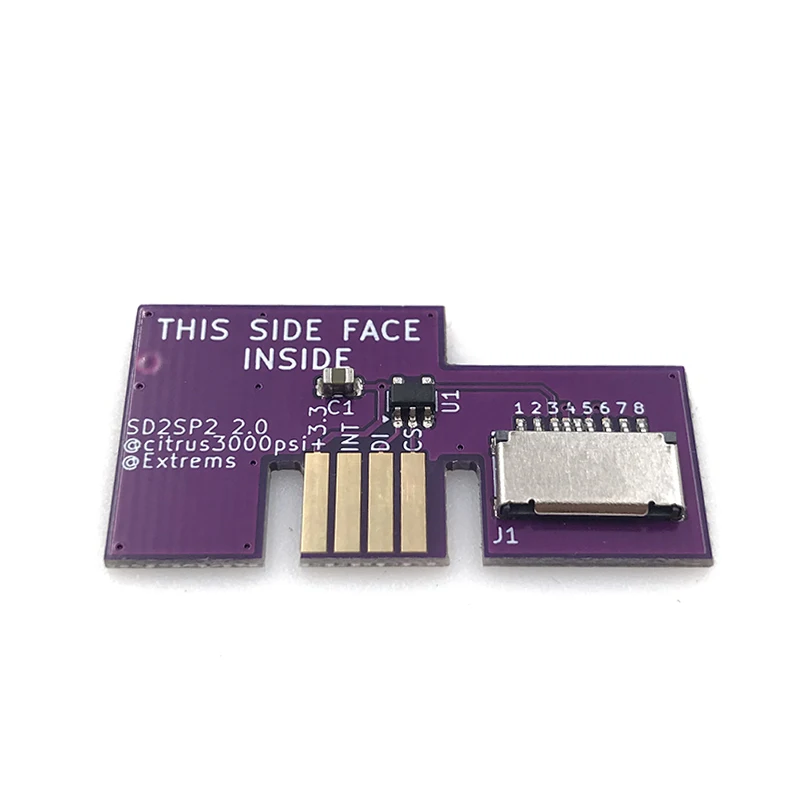 2.0 Versi لـ Sd2sp2 استبدال بطاقة محول قارئ بطاقات ل NGC SD2SP2 SDLoad GameCube المنفذ التسلسلي 2 السلس FMV استخدام وحدة المعالجة المركزية منخفضة