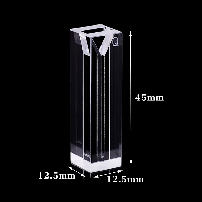 1PC Micro quartz fluorescence cuvette no lid 140ul