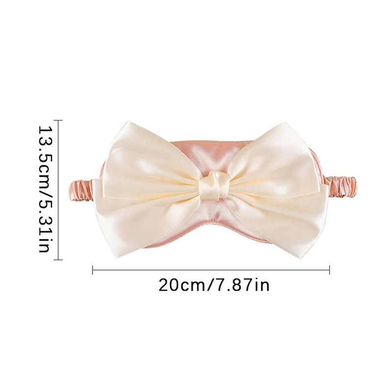 1Pc Simulated Silk Bow Eye Mask Shading Sleep Eye Cover Thin Breathable Girls Cute Eye Mask Protection Mask Sleep Headband Soft