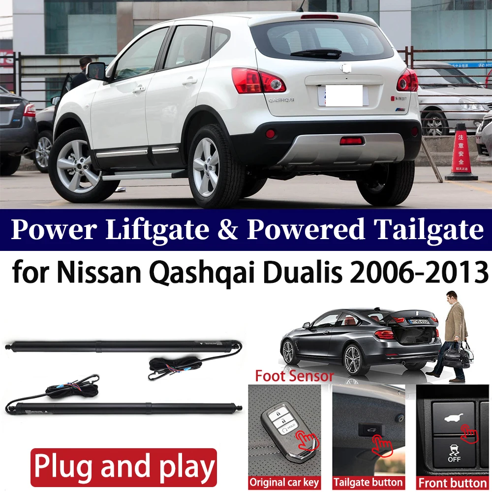 ZhuCamX for Nissan Qashqai Dualis 2006-2013 Car Power Liftgate Automatic One-Click Powered Tailgate Strut opener Plug and play