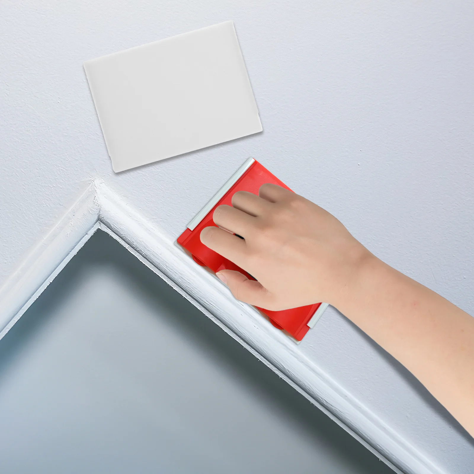 2Pcs Paint Edger Replacement Pads Chemical Fiber Multi-Functional Trim Tool for Wall Door Deck Stain Painting Edge Painting Tool