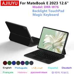 AJIUYU Backlight Magic Keyboard for Huawei MateBook E 2023 12.6 inch DRR-W76 Tablet Smart Magnetic Case Keyboard Cover Folio