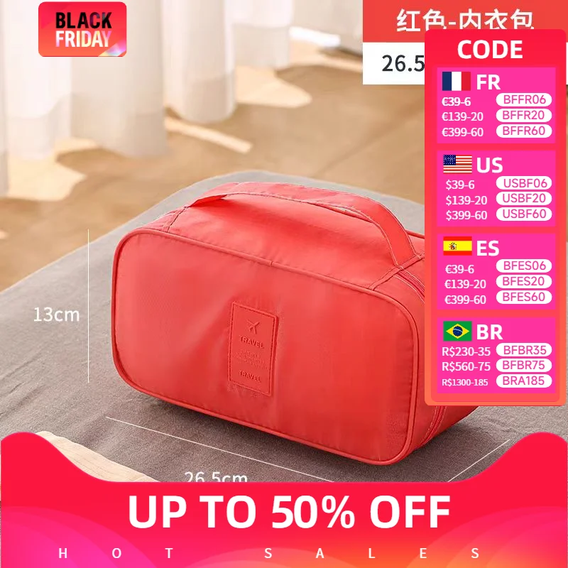 Travel Storage Organizer Multifunctional Bag Portable Bra Underwear Cosmetic Toiletry Case for Outdoor Travel