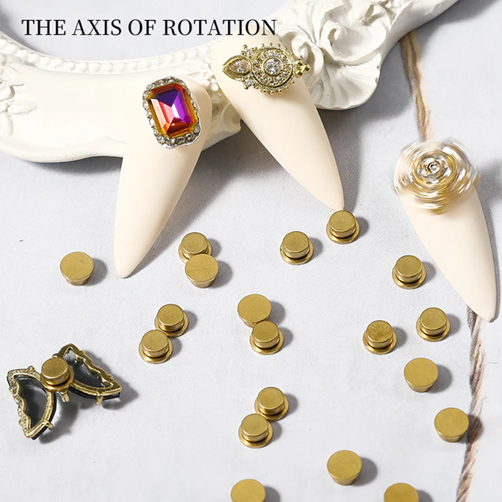 

3D Transfer Beads Universal Rotating Shaft for Nail Rhinestones Jewelry Bearings Manicure Accessories Nail Art Decorations