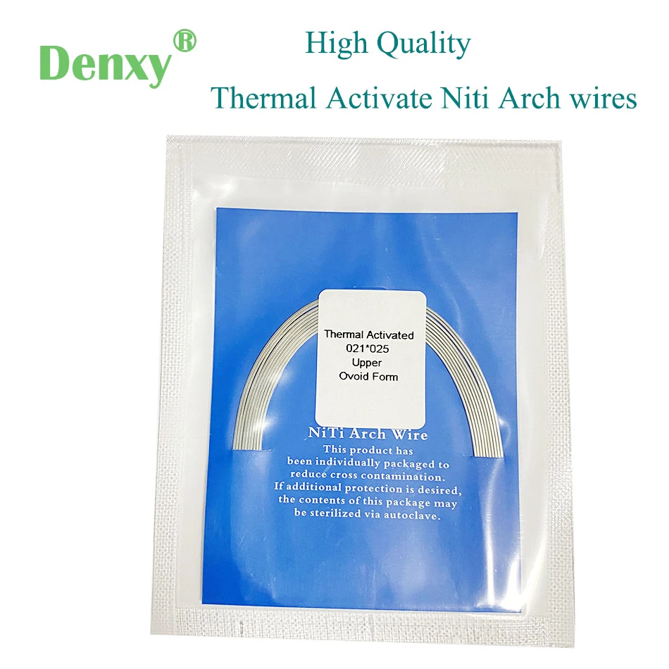 50pcs High Quality Denxy Dental Orthodontic Thermal Activated Arch Wires Rectangular ArchWire Dental Nitinol wires Ovoid Form