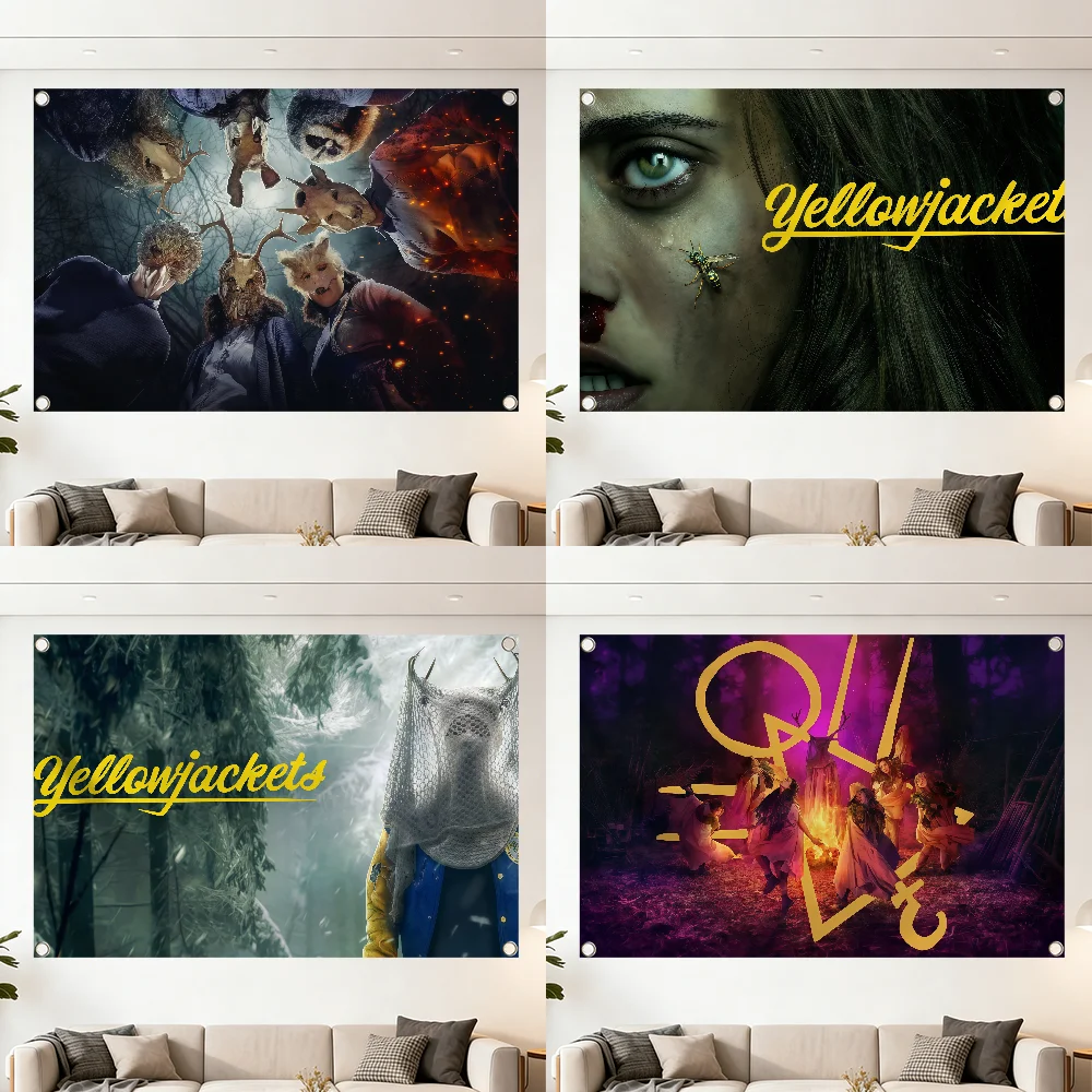 Y-Yellowjackets 2025 Movie flag Decoration Outdoor Picnic Party Art Hanging Home Camping Party Banner Best sellers