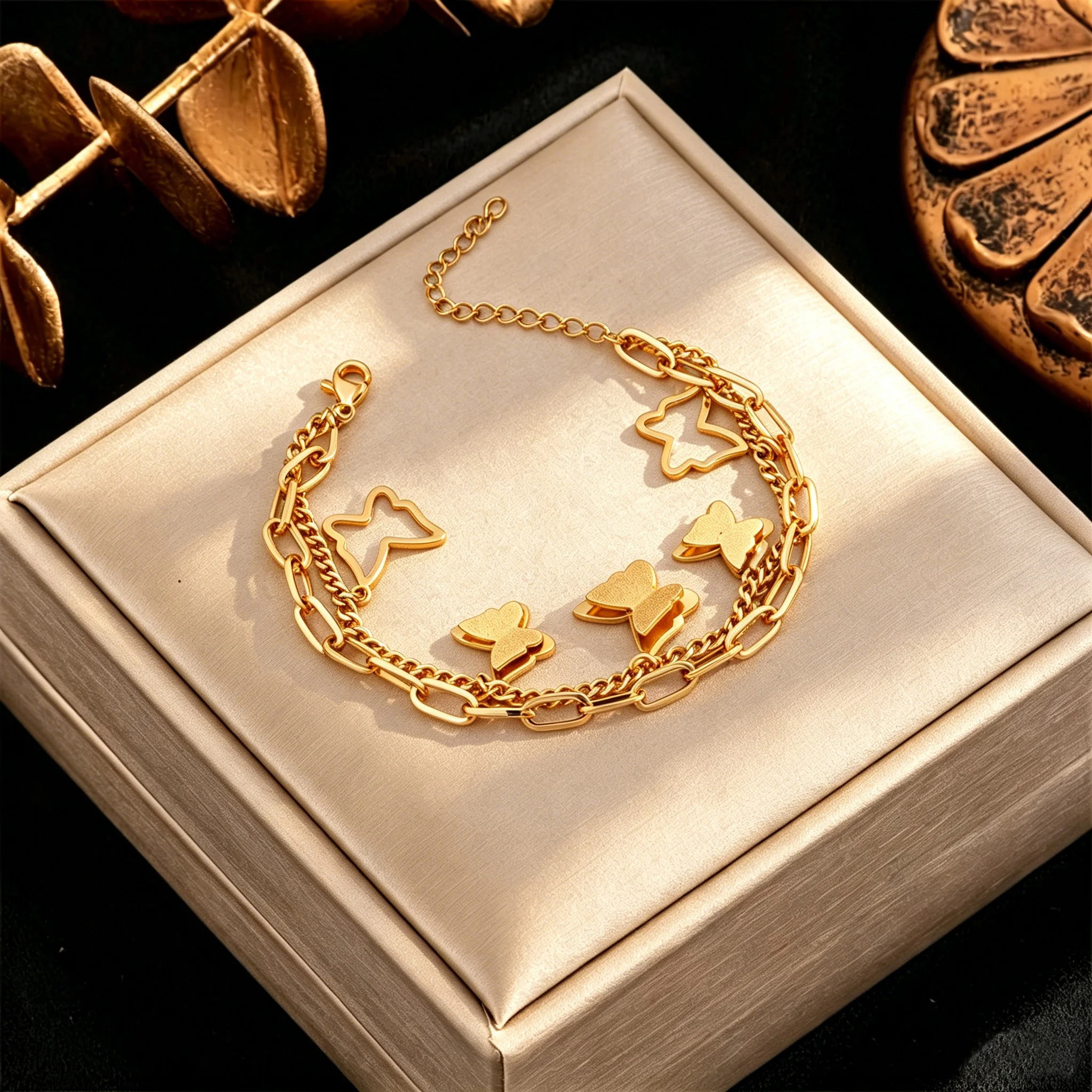 Pulseira Feminina de Aço Inoxidável da Moda 2026 com Berloques Italianos – Frete Grátis para Acessórios Femininos