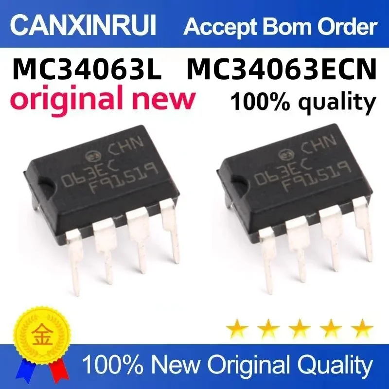 (5 pieces) Brand new original 063EC MC34063ECN MC34063L DIP-8 direct insertion