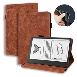 Tablet Etui For Kindle Scribe Cover 10 2 inch Emboss PU Leather TPU Inner Stand Wallet Cover For Funda Kindle Scribe Case Coque