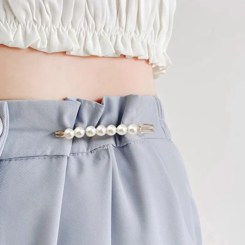 5 Stück/Set 7,5 cm Imitationsperlen-Brosche Sicherheitsnadeln zur Taillenverengung Ornament für DIY-Bastelarbeiten Kleidung Hosen Accessoires – Detail 4