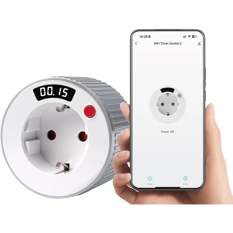 ABKO-Wifi Smart Plug 16A Presa UE Protezione per bambini Protezione contro le sovratensioni Temporizzazione domestica Controllo APP Prese Smart Life SPINA UE