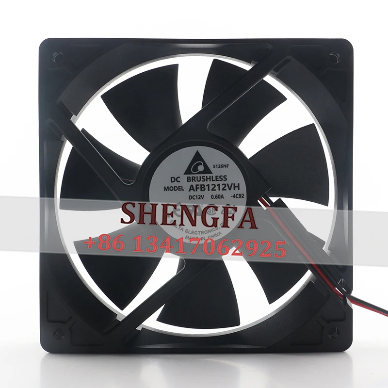 

Delta AFB1212VH 12025 12CM 12V 0.60A Silent Fan for Large-Airflow Cooling in Computer Case