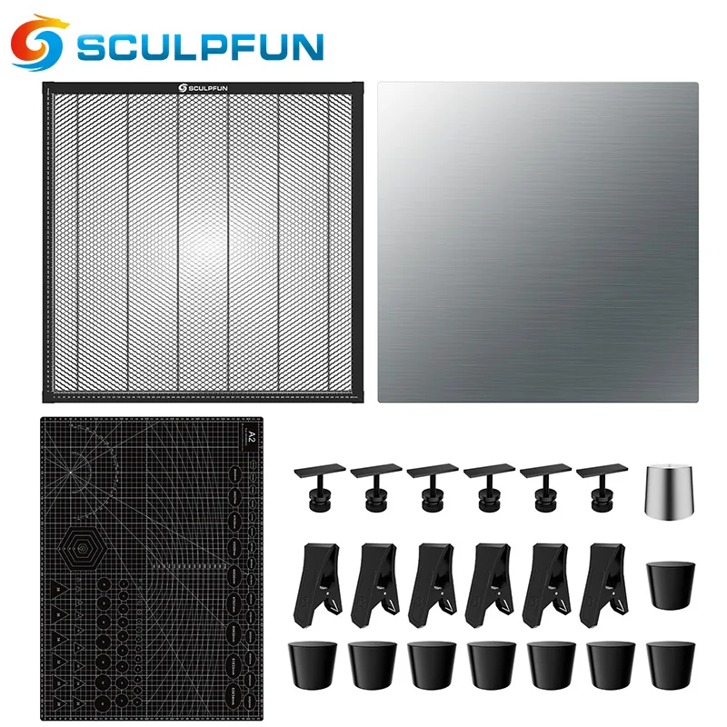 

SCULPFUN 600x600mm H3 Laser Cutting Honeycomb Panel Workbench Suitable for Laser Engraving Machine Professional Metal Clamps
