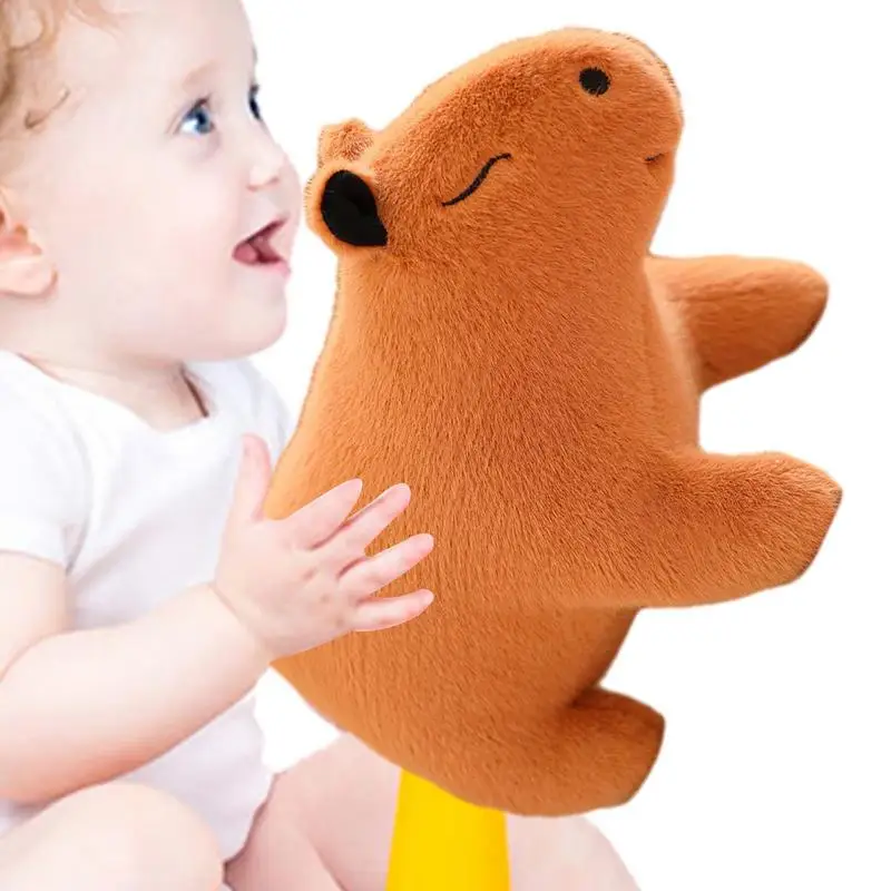 Plush Capybara 10 Inch Capybara Throw Pillow Soft Cozy Sleeping Companion Plushies Toys For Kids Home Car Decoration