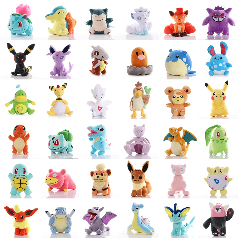 Limited Edition Anime Pokemon Plush Pikachu Bulbasaur Lapras Charmander Squirtle Gengar Stuffed Toy Doll Birthday Gift For Kid