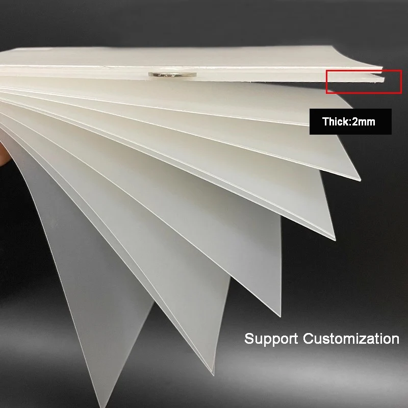 PP Board Translucent Frosted Plastic Sheet Thickness 0.3/0.4/0.5/0.6/0.8/1/1.5/2mm 100x100 100x200 210x297 200x300mm